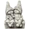 Gnome Couple in Love on Bench
